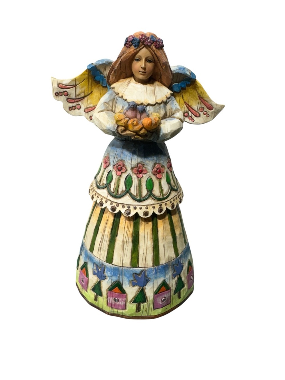 Vintage Jim Shore Heartwood Creek Angel with Birds: Country Farmhouse Decor